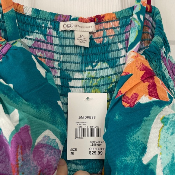 Cato J/M Dress Paris‎ Spring Tropic Teal Romper - Picture 2 of 6